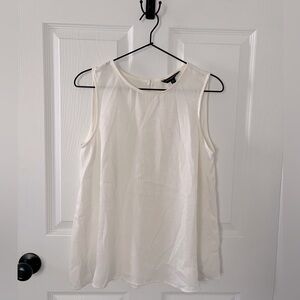 Banana Republic Silky Shell Tank in Cream